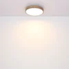 Lámpara LED de techo Doro, Ø 60 cm, grafito oscuro/madera, madera, CCT