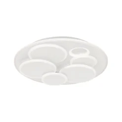 Lámpara LED de techo Dots, blanca, Ø 50 cm, metal/acrílico, CCT