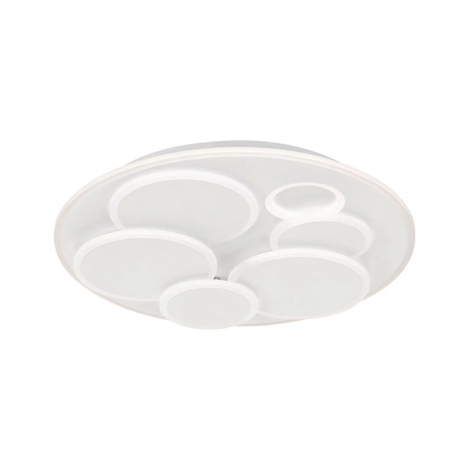 Lámpara LED de techo Dots, blanca, Ø 50 cm, metal/acrílico, CCT
