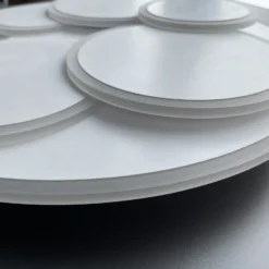 Lámpara LED de techo Dots, blanca, Ø 50 cm, metal/acrílico, CCT
