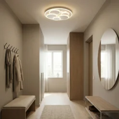 Lámpara LED de techo Dots, blanca, Ø 50 cm, metal/acrílico, CCT