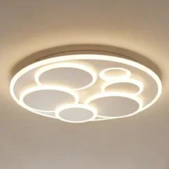 Lámpara LED de techo Dots, blanca, Ø 50 cm, metal/acrílico, CCT
