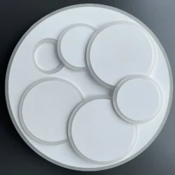 Lámpara LED de techo Dots, blanca, Ø 50 cm, metal/acrílico, CCT