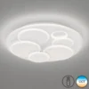 Lámpara LED de techo Dots, blanca, Ø 50 cm, metal/acrílico, CCT