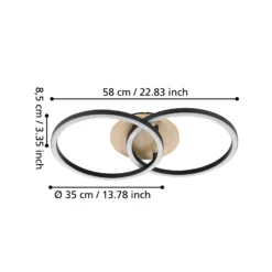 Lámpara LED de techo EGLO connect Smart Lomaltas-Z, 58 cm, 3800 lm