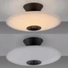 Lámpara LED de techo Elipsa de Paul Neuhaus, blanco/negro, Ø 35 cm