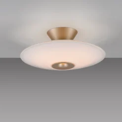 Lámpara LED de techo Elipsa de Paul Neuhaus, blanco/bronce, Ø 35 cm