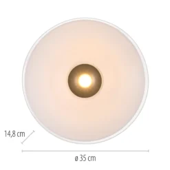 Lámpara LED de techo Elipsa de Paul Neuhaus, blanco/bronce, Ø 35 cm