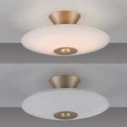 Lámpara LED de techo Elipsa de Paul Neuhaus, blanco/bronce, Ø 35 cm