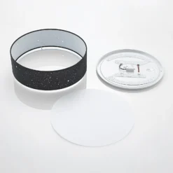 Lámpara LED de techo Ellamina de Lindby, 40 cm, negra, textil