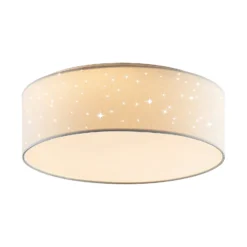 Lámpara LED de techo Ellamina de Lindby, 40 cm, blanca, textil