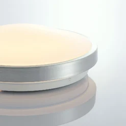 Lámpara LED de techo Emelie de Lindby, Ø 27 cm, color aluminio, metal