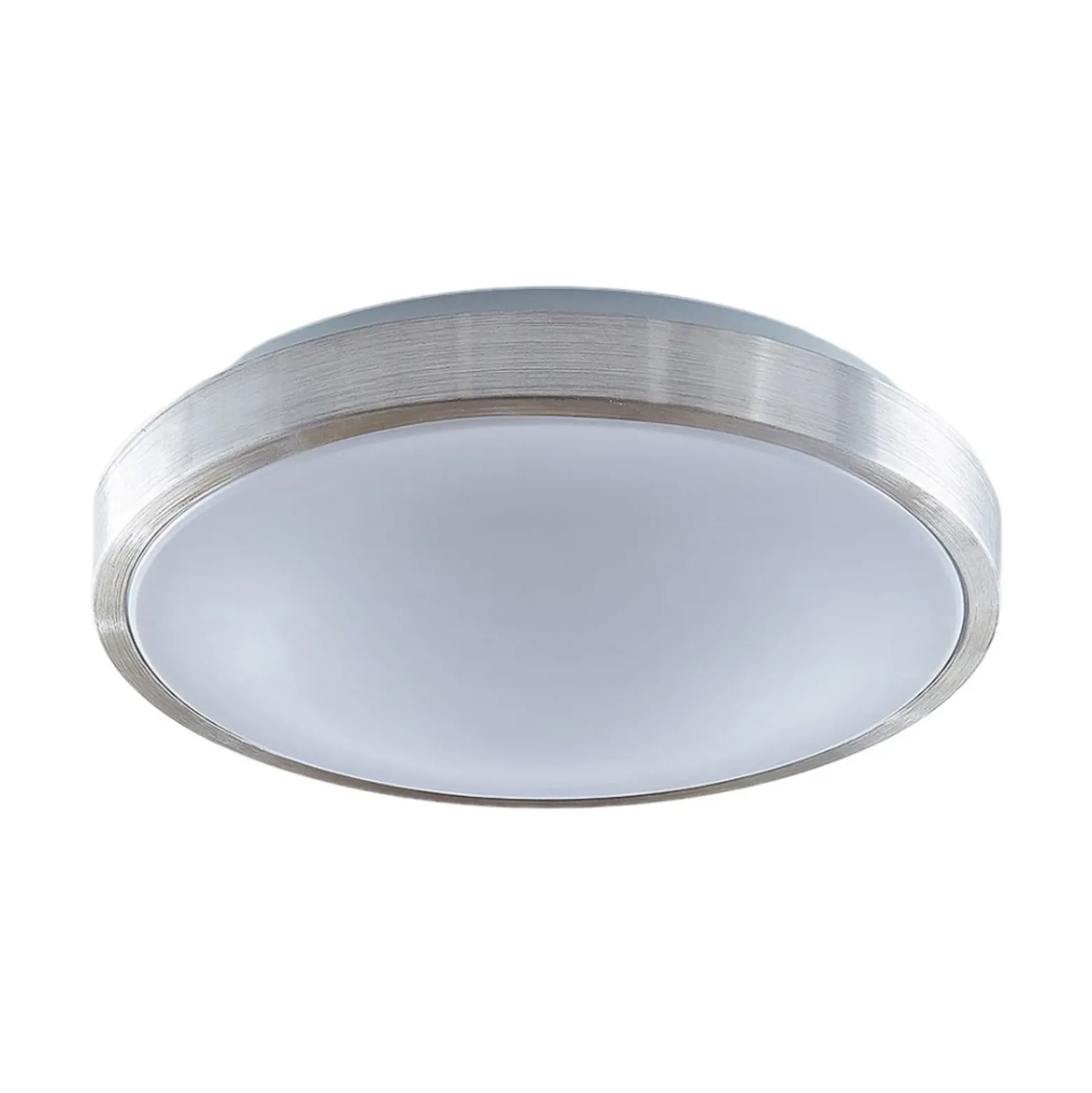 Lámpara LED de techo Emelie de Lindby, Ø 42 cm, color aluminio, metal
