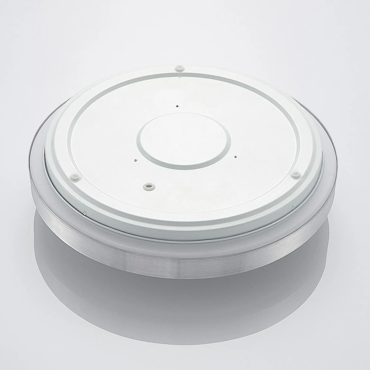 Lámpara LED de techo Emelie de Lindby, Ø 42 cm, color aluminio, metal
