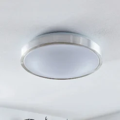Lámpara LED de techo Emelie de Lindby, Ø 42 cm, color aluminio, metal