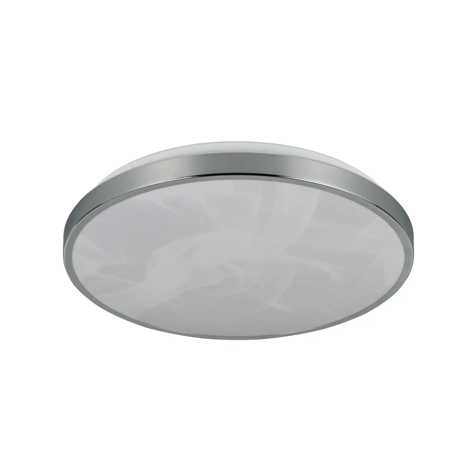 Lámpara LED de techo Fena, color cromo, Ø 38 cm, metal, IP44