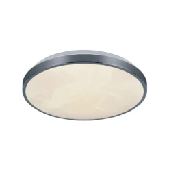 Lámpara LED de techo Fena, color cromo, Ø 38 cm, metal, IP44