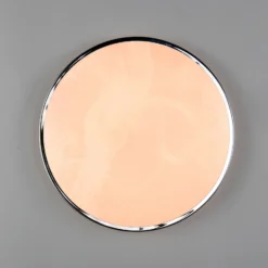 Lámpara LED de techo Fena, color cromo, Ø 38 cm, metal, IP44