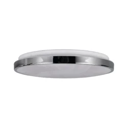 Lámpara LED de techo Fena, color cromo, Ø 38 cm, metal, IP44