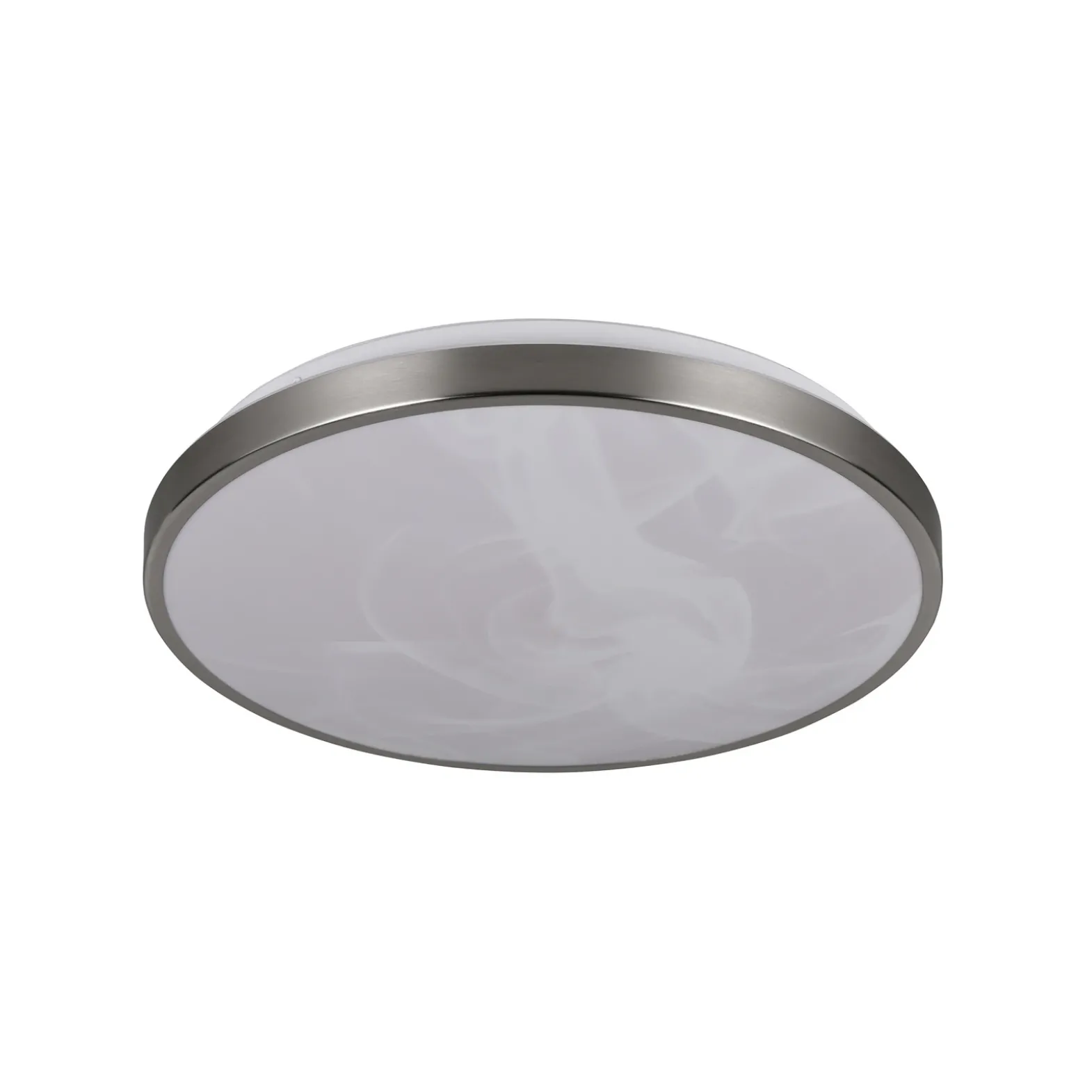 Lámpara LED de techo Fena, níquel mate, Ø 38 cm, metal, IP44