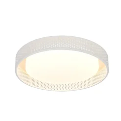Lámpara LED de techo Filippo, blanco mate, Ø 33 cm, metal, CCT, IP44