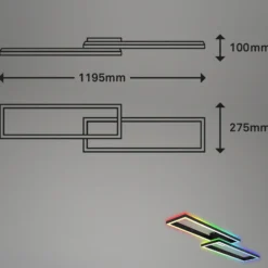 Lámpara LED de techo Frame 2 luces RGBW Backlight 119,5 cm