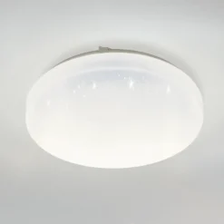 Lámpara LED de techo Frania-S efecto cristal Ø28cm