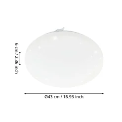Lámpara LED de techo Frania-S efecto cristal Ø43cm