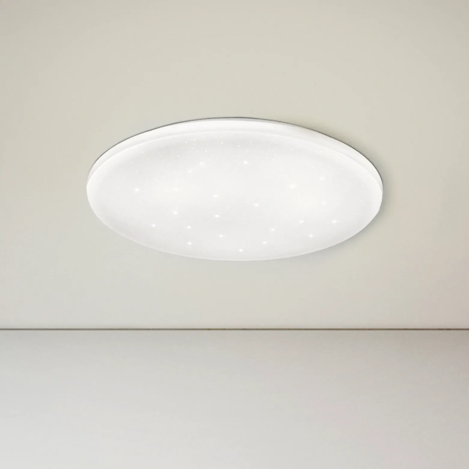 Lámpara LED de techo Frania-S efecto cristal Ø33cm