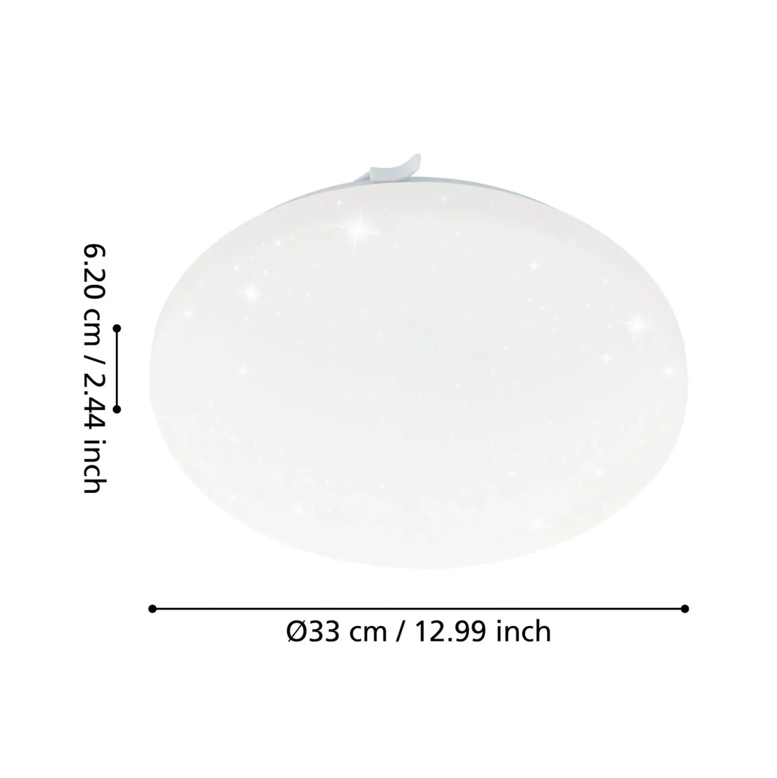 Lámpara LED de techo Frania-S efecto cristal Ø33cm