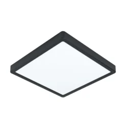 Lámpara LED de techo Fueva 5, IP20 negro 28,5 x 28,5 cm
