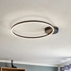 Lámpara LED de techo Giotto, 1 luz, negro