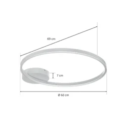 Lámpara LED de techo Giotto, 1 luz, blanco