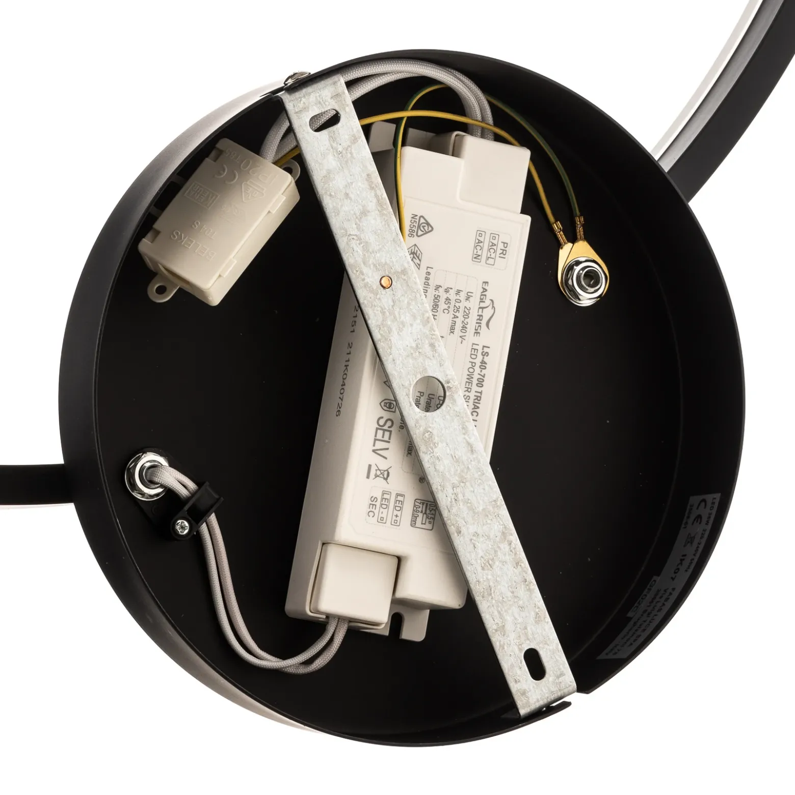 Lámpara LED de techo Giotto, 1 luz, negro
