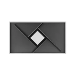Lámpara LED de techo Hardy, longitud 71 cm, metal negro mate/tela