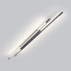 Lámpara LED de techo Helestra LEDA, gris titanio, 150 cm, atenuable