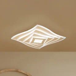 Lámpara LED de techo HERO, arena, 40 x 40 cm, control remoto, CCT atenuable