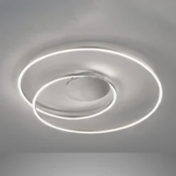 Lámpara LED de techo HOLY, níquel, Ø 68 cm, control remoto, CCT
