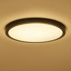 lámpara LED de techo inteligente Calex HALO Ø 40 cm negro IP54 RGB CCT