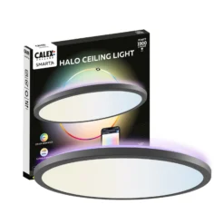lámpara LED de techo inteligente Calex HALO Ø 40 cm negro IP54 RGB CCT