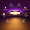 lámpara LED de techo inteligente Calex HALO Ø 30 cm negro IP54 RGB CCT