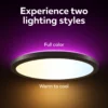 lámpara LED de techo inteligente Calex HALO Ø 40 cm negro IP54 RGB CCT