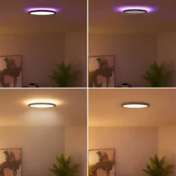 lámpara LED de techo inteligente Calex HALO Ø 40 cm negro IP54 RGB CCT