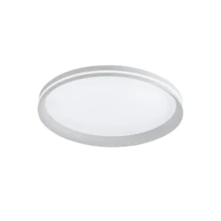 Lámpara LED de techo Isy, blanca, Ø 45 cm, metal, CCT, atenuable