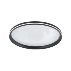 Lámpara LED de techo Isy, negro, Ø 55 cm, metal, CCT, atenuable