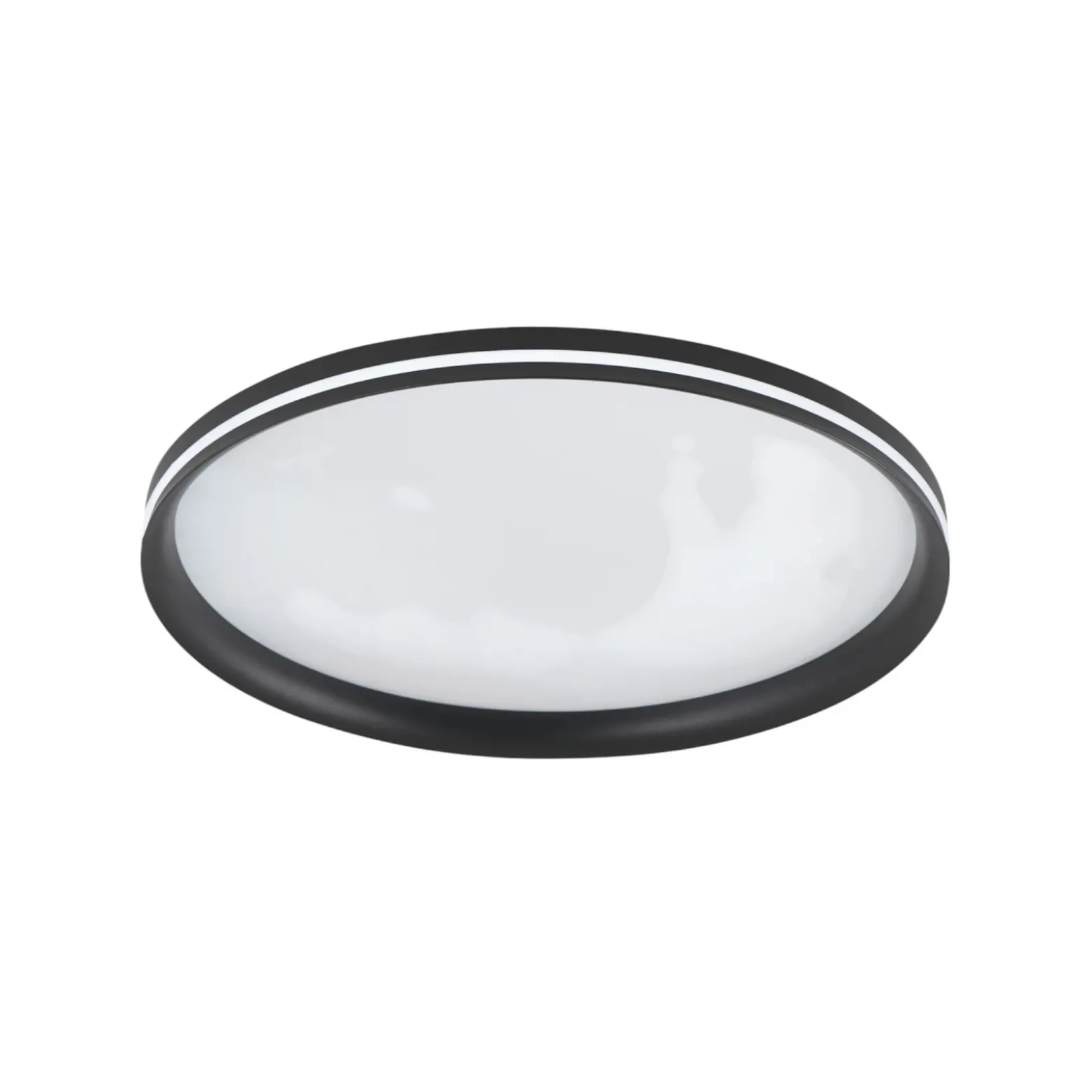 Lámpara LED de techo Isy, negro, Ø 55 cm, metal, CCT, atenuable