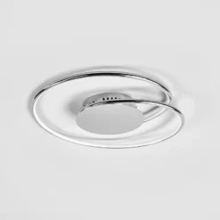 Lámpara LED de techo Joline de Lindby, juego de 2, Ø 46 cm, color cromo