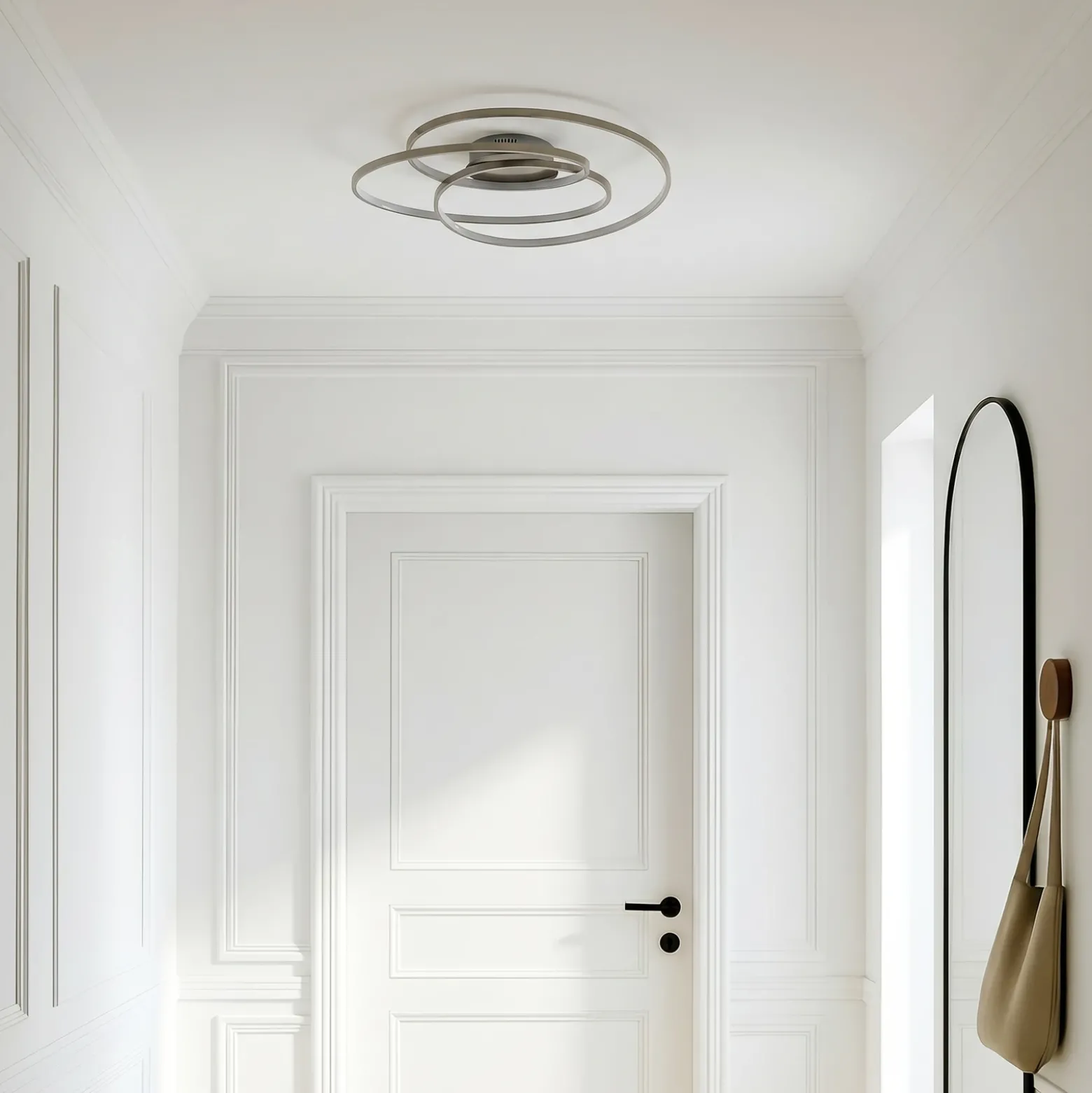 Lámpara LED de techo Joline de Lindby, Ø 60 cm, color níquel, metal