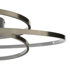 Lámpara LED de techo Joline de Lindby, Ø 60 cm, color níquel, metal
