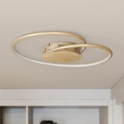 Lámpara LED de techo Joline de Lindby, Ø 45 cm, dorada, metal